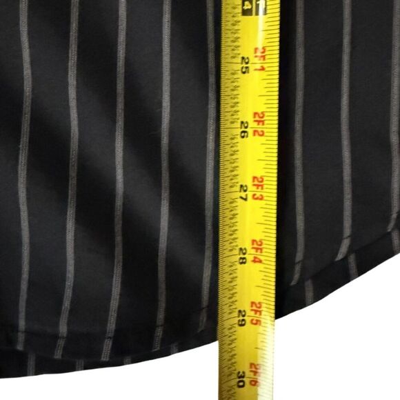 American Rag Cie Black and White Striped Button Down Shirt Size L - Picture 8 of 9